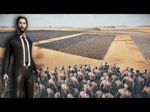 JOHN WICK RESCUE SPARTANS FROM 400,000 ZOMBIES | Ultimate Epic Battle Simulator 2 | UEBS 2
