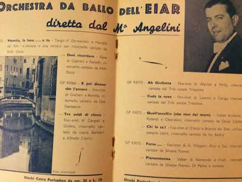 Orchestra da Ballo dell'EIAR Angelini, Lina Termini, To vorrei dimenticare, Foxtrot, Torino, 1939