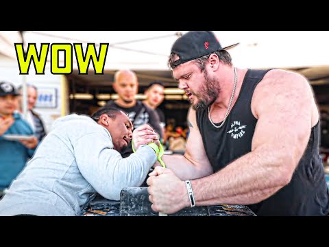 Larry Wheels is a SERIOUS ARMWRESTLER