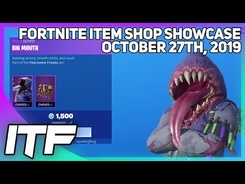 Fortnite Item Shop *NEW* BIG MOUTH SET + WRAP! [October 27th, 2019] (Fortnite Battle Royale) Video