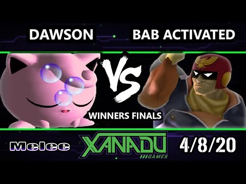 S@X 348 Online Winners Finals - Dawson (Jigglypuff) Vs. Bab Activated (Captain Falcon) Smash Melee