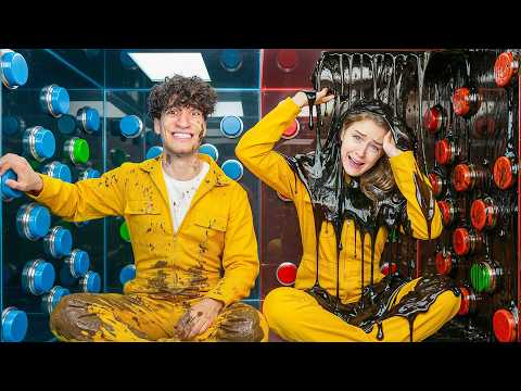 24h Eingesperrt in einer Box mit Knöpfen! 😰 (ft. Theresa)