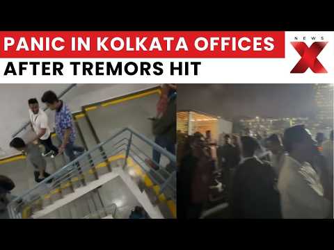 Kolkata Earthquake Sparks Panic! Office Workers Rush Out, No Casualties | NewsX