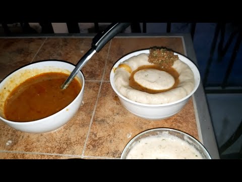 Yemeni Aseed with Maraq Hamedh (sour soup)