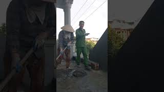 Xây đế đặt lan can