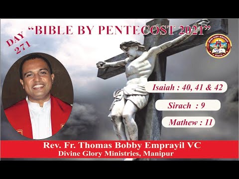 Message On: "Bible by Pentecost 2021" Day - 271 : 26/02/2021