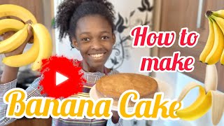 kids baking  How to make banana cake no sugar  no milk/ easy recipes for kids cooking