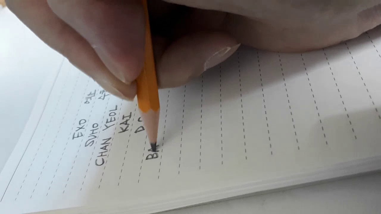[ASMR] how to write EXO name in korean