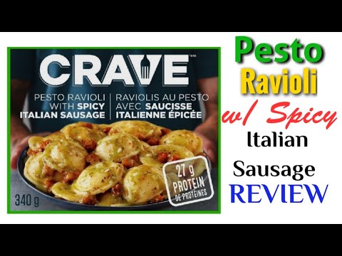 New! Crave Pesto Ravioli w/ Spicy Italian sausage • Taste & Review