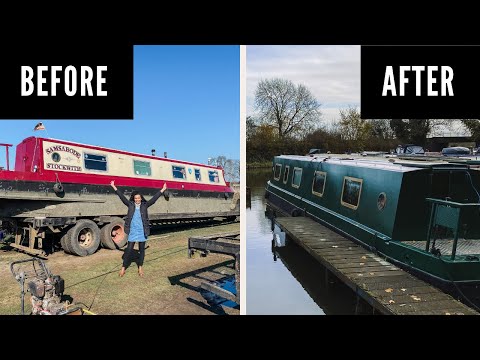 Narrowboat MAKEOVER | New COLOUR & DOUBLE GLAZED Windows