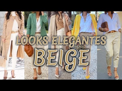 BEIGE UN COLOR ELEGANTE Y FINO PARA VESTIR / ROPA DE MODA 2022 EN TONOS BEIGE OUTFITS EN BEIGE