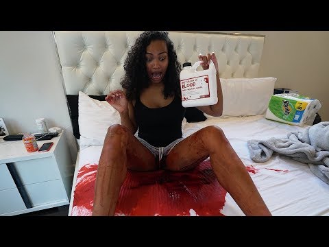 BLOODY PERIOD SEX PRANK ON BOYFRIEND!!!! GONE WRONG!! Video