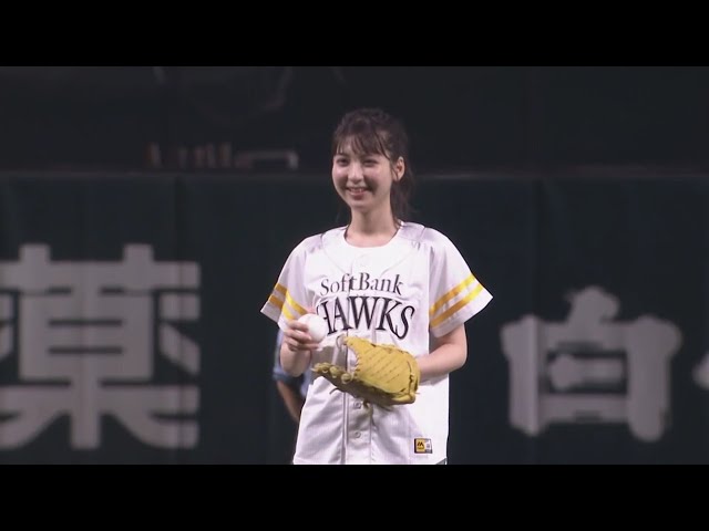 【始球式】HKT48の松岡菜摘さんが始球式!! 2020/7/21 H-F