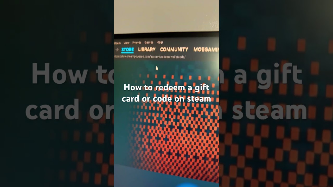 How to redeem a gift card or code on steam