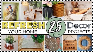 🔵25 DIY DECOR PROJECTS TO REFRESH YOUR HOME for SPRING - TRASH TO TREASURE, THRIFTED & DOLLAR TREE