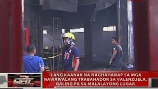 Ilang kaanak na naghahanap sa mga nawawalang trabahador sa Valenzuela, galing pa sa malalayong lugar