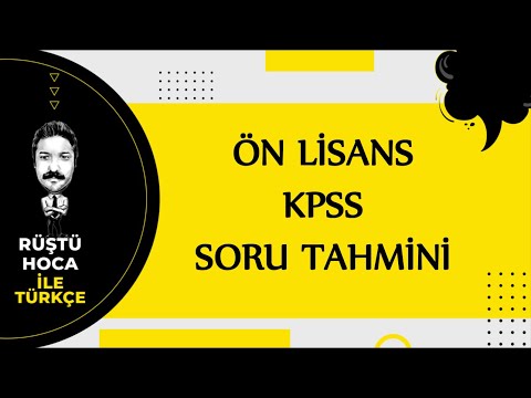 ÖN LİSANS | KPSS | SORU TAHMİNİ