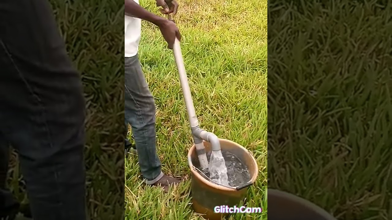 pompe à eau fait à la main