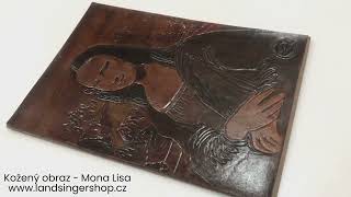 KOŽENÝ OBRAZ - MONA LISA