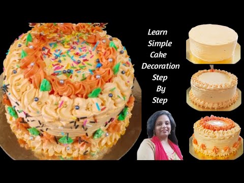 Simple Cake Decoration | Chocolate Cake | Easy And Simple Cake Decoration Idea | Naveetas Kitchen |