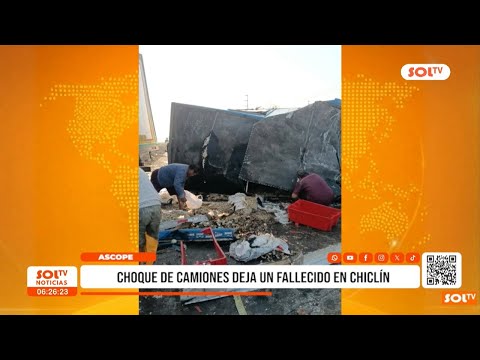 Ascope: choque entre camiones deja un fallecido en Chiclín