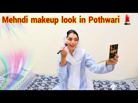 Mehndi makeup look in Pothwari ???? | Kv Family |
