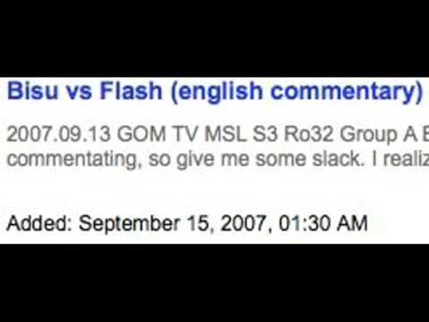 2 Year Commentariversary!  Part 1 - Bisu vs Flash @ GomTV MSL S3 Ro32 Re-commentary