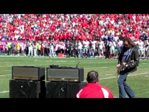 Ace performs the National Anthem for the Kansas City Chiefs.