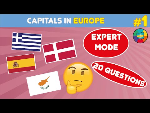 Quiz Capital Cities In Europe - Expert mode without response options