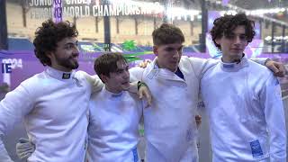 Team Italy wins the junior men's team epee title at #Riyadh2024 #JCWCH