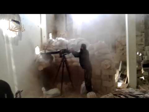 استهداف معاقل النظام بالدوشكا  في حي المنشية في درعا البلد ضمن معركة شهداء الخندق