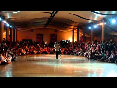  Fernando Sanchez  and  Ariadna Naveira  are  dancing  to  the  vals  "  Ilusion Azul  "