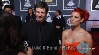 Dr. Luke & Bonnie McKee on the 2011 Grammy Carpet