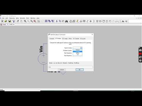LT Spice tutorial on transient and AC analysis of RC circuit
