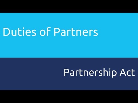 What are Duties of Partners | Relationship of Partners | CA CPT | CS & CMA Foundation Video