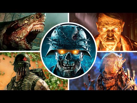 Zombie Army Trilogy & 4 - All Bosses & Endings