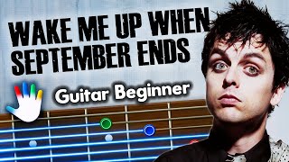 Wake Me Up When September Ends Guitar Lessons for Beginners Green Day Tutorial | Easy Chords-Lyrics