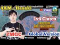 4am Hasaki • Insane 1vs4 Clutch Sanhok • Gyro Off Pro • Global Version Pubg Mobile for PMGC