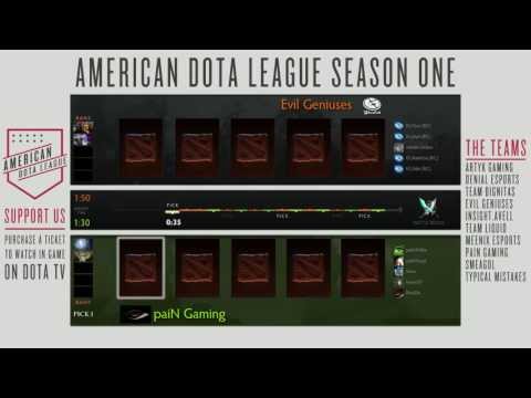 Pain Gaming vs. Evil Geniuses - American Dota League Season 1