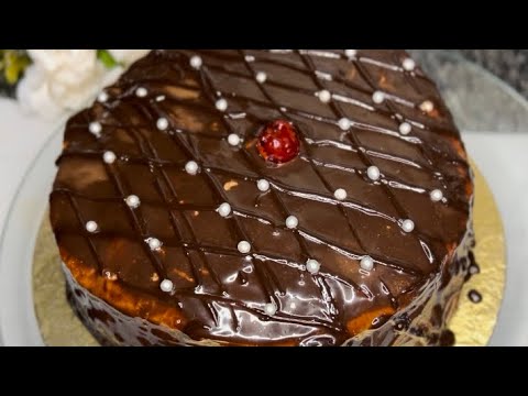 Chocolate Cream Cake With Chocolate Ganache Glaze Recipe By Nosheen’s Kitchen