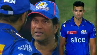 Sachin Tendulkar argued with teary eyes when Rohit Sharma sacked out Arjun Tendulkar in MI vs RR IPL