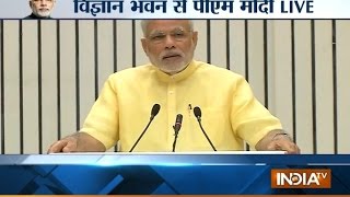 PM Modi speaks on International Yoga Day at Vigyan Bhavan in Delhi