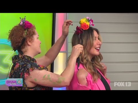 Making rainbow floral crowns with Terra Bella Flowers