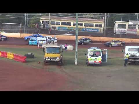 Qld production sedan title heat 1 part 1 Maryborough Speedway  17/6/2023