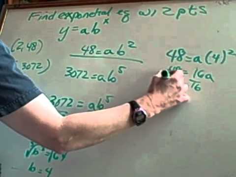 Finding Exponential Equation from 2 points
