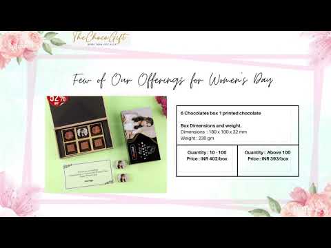 Happy Women's Day Personalised Chocolate gifts | TheChocoGift | Price list 2022