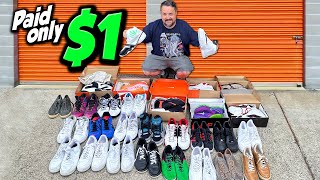 I paid ONE DOLLAR for this storage unit and found a SHOE COLLECTION!