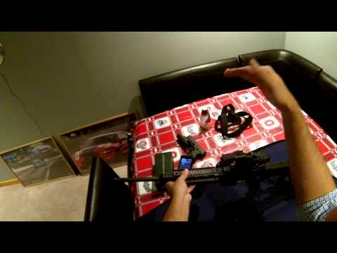 AR-15 NCSTAR Quad Rail and UTG Gangster Grip review