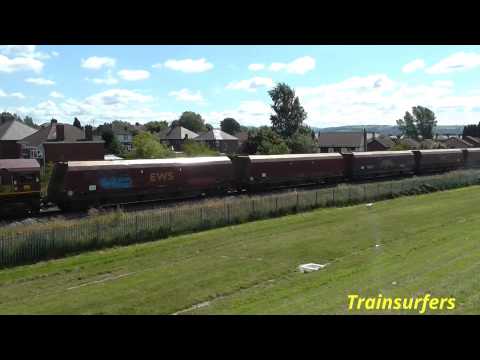 DB Class 66 No. 66124 on 6J46 Peak Forest - Hope Street @ Audenshaw Reservoirs on 31.07.15 - HD