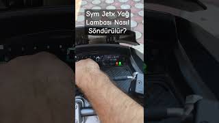 Sym Jetx 125 CC yağ lambası nasıl söndürülür? #symjetx#symjetxoilcheck